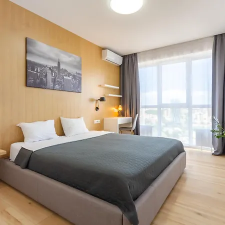 Petrovdom Panoramic City View Apartments At Rc Kvartet, Central Railway Station 基輔 外观 照片
